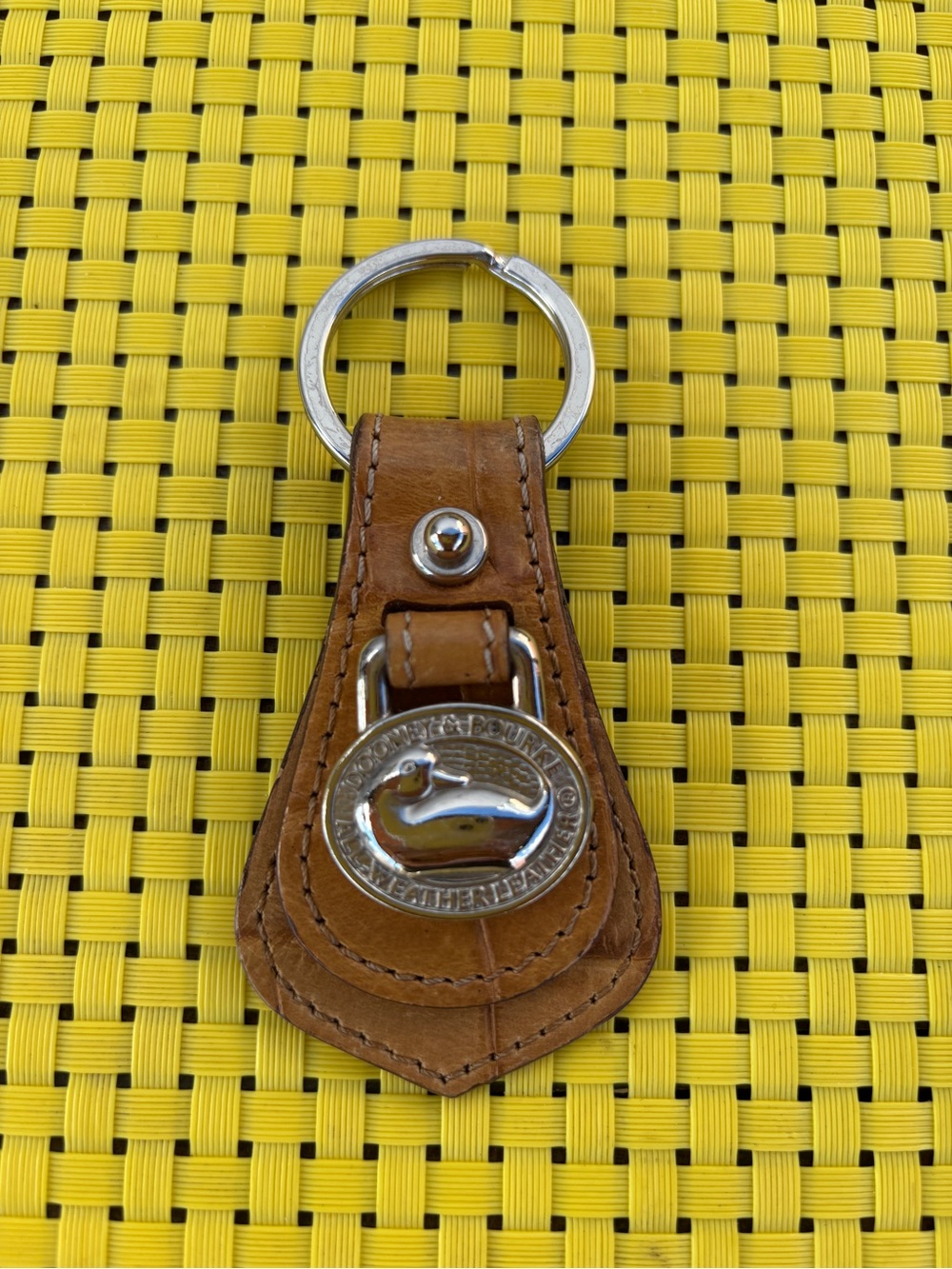 Dooney & Bourke Brown Leather Key Fob